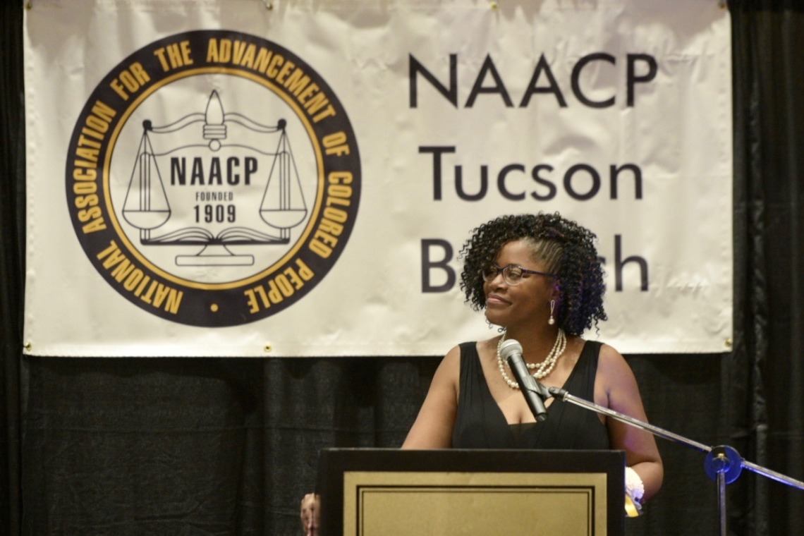 Dr. Meeks speaking at the NAACP Tucson Branch