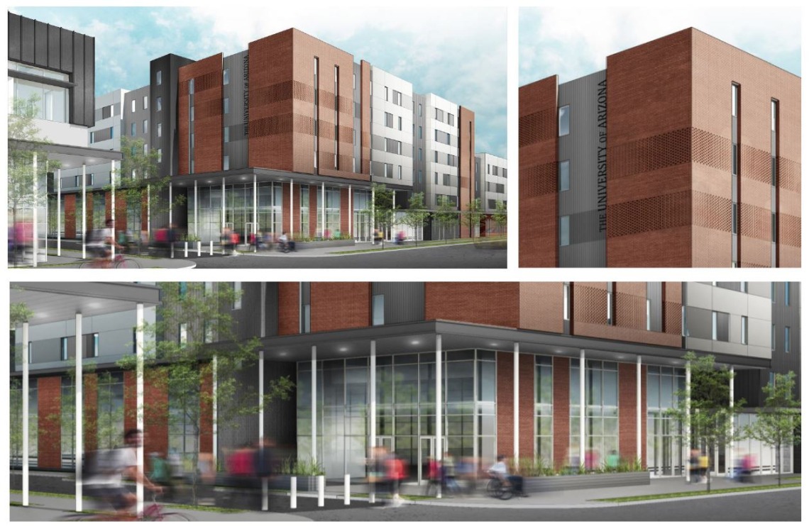 Composite renders of the Honors College village