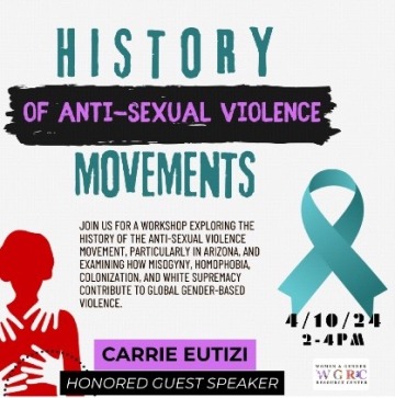 graphic that reads History of Anti-Sexual Violence Movements