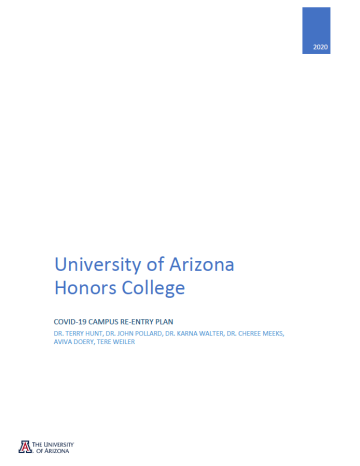 Honors College Re-Entry Plan coverpage